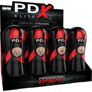 PDX ELITE - SET MASTURBADOR STROKER 12 UNIDADES: 6X VAGINA, 3X ANO, 3X BOCA - Image 1