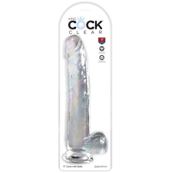 DILDO REALÍSTICO CLEAR COM TESTÍCULOS (TRANSPARENTE) | 24.8 CM 1 DILDO REALÍSTICO CLEAR COM TESTÍCULOS (TRANSPARENTE) | 24.8 CM