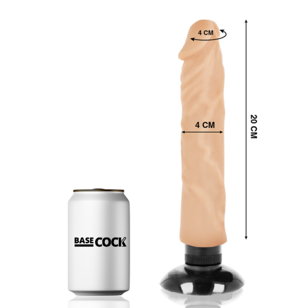 VIBRADOR REALÍSTICO BASECOCK (COM COMANDO) | 20 CM