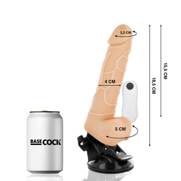 VIBRADOR REALÍSTICO BASECOCK (COM COMANDO) | 18,5 CM