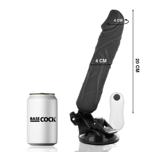 VIBRADOR REALÍSTICO BASECOCK PRETO (COM COMANDO) | 20 CM - Image 2