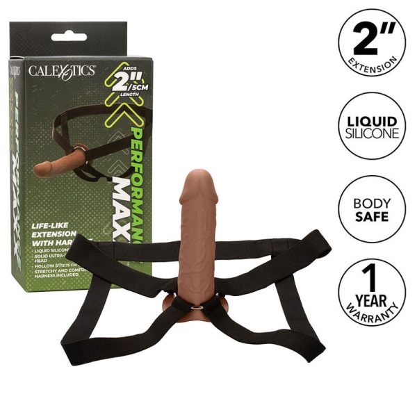 STRAP-ON COM DILDO OCO MAXX (PELE ESCURA) | 12.75 CM