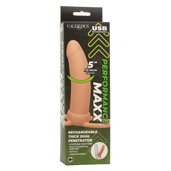 VIBRADOR PARA PENETRAÇÃO DUPLA MAXX (PELE CLARA)