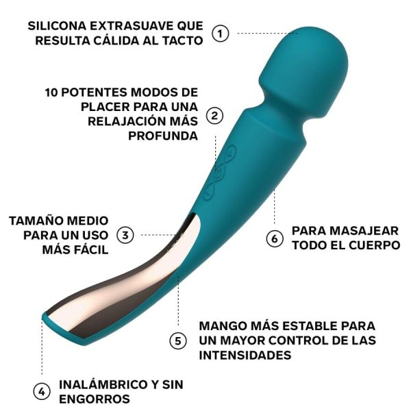 VARINHA MASSAJADORA SMART WAND 2 MEDIUM (VERDE ÁGUA)