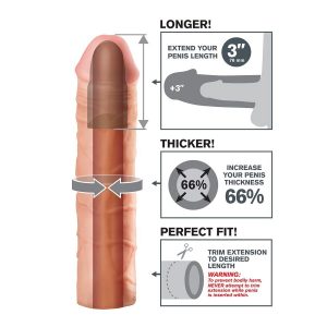 MANGA EXTENSORA PARA O PÉNIS X-TENSIONS MEGA 3 (PELE CLARA) - Image 3