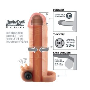 MANGA EXTENSORA PARA O PÉNIS REAL FEEL 1 COM VIBRADOR - Image 2