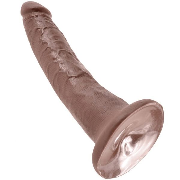 DILDO REALÍSTICO KING COCK #7 (PELE ESCURA) | 17.8 CM