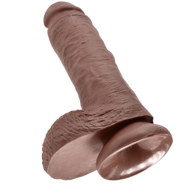 DILDO REALÍSTICO KING COCK #8 (PELE ESCURA 2) | 20.3 CM