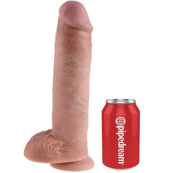 DILDO REALÍSTICO KING COCK #11 COM TESTÍCULOS | 28 CM