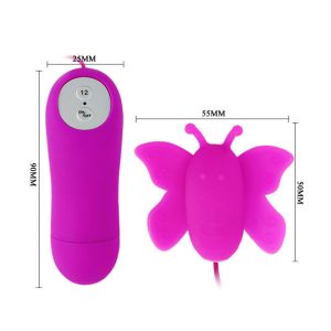 BAILE - ESTIMULADOR DE CLÍTORIS MARIPOSA LOVE EGGS 12 VELOCIDADES LILA CONTROL REMOTO - Image 4