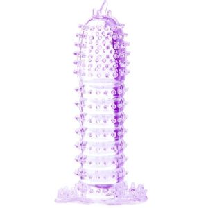 MANGA PARA O PÉNIS BAILE COM PONTOS ESTIMULANTES (ROXO) | 14 CM - Image 5