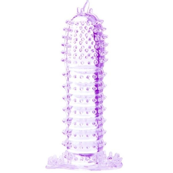 MANGA PARA O PÉNIS BAILE COM PONTOS ESTIMULANTES (ROXO) | 14 CM