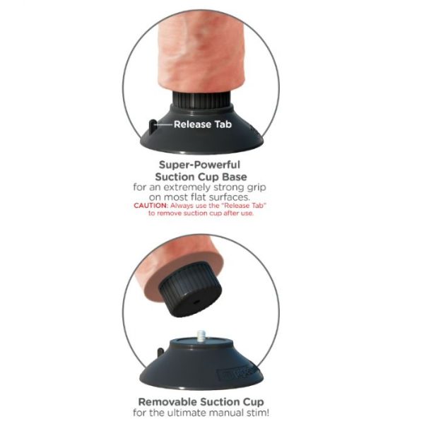 VIBRADOR REALÍSTICO FLEXÍVEL (PELE CLARA) | 17.78 CM