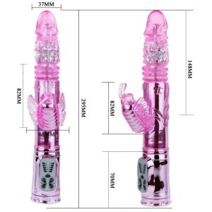 BAILE - VIBRADOR RECARGABLE CON ROTACION Y ESTIMULADOR THROBBING BUTTERF - Image 6
