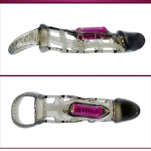 BAILE - FUNDA EXTENSORA PENE CON VIBRACIÓN Y STRAP 13.5 CM - Image 3