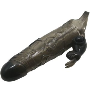 BAILE - BRAVE MAN FUNDA REALISTICA PENE CON RABBIT 16.5 CM NEGRO - Image 3