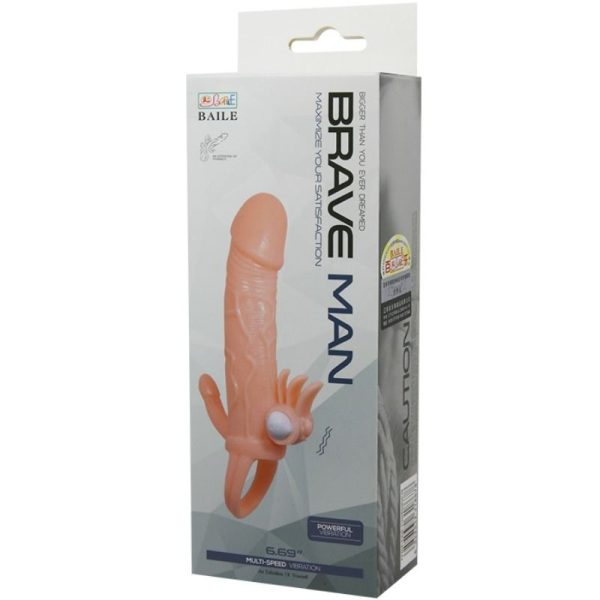 MANGA PARA O PÉNIS BRAVE MAN (COM ESTIMULADOR CLITORIANO E ANAL) | 16,5 CM 9 MANGA PARA O PÉNIS BRAVE MAN (COM ESTIMULADOR CLITORIANO E ANAL) | 16,5 CM