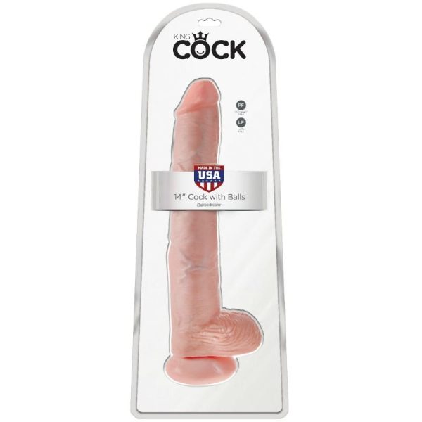 DILDO REALÍSTICO KING COCK COM TESTÍCULOS | 35.6 CM