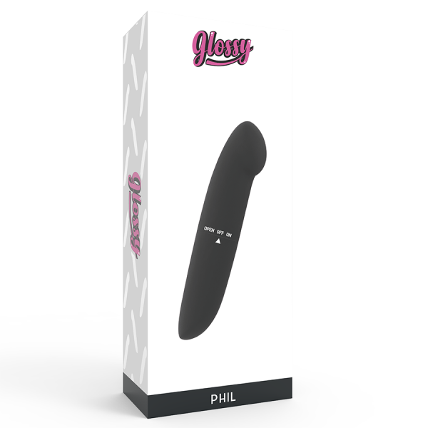 VIBRADOR GLOSSY PHIL (PRETO)