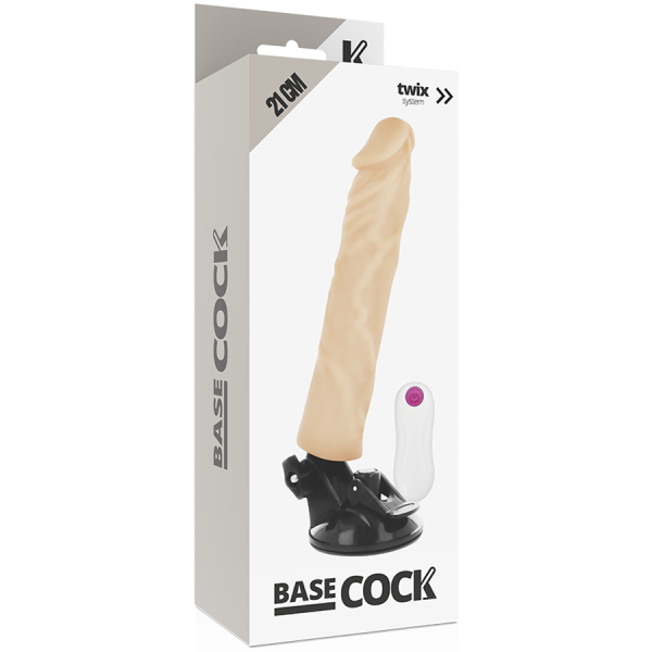 VIBRADOR REALÍSTICO BASECOCK (COM COMANDO) | 21 CM