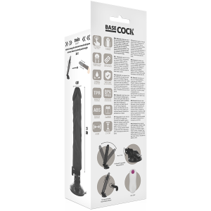 VIBRADOR REALÍSTICO BASECOCK PRETO (COM COMANDO) | 21 CM - Image 4