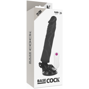 VIBRADOR REALÍSTICO BASECOCK PRETO (COM COMANDO) | 21 CM - Image 5
