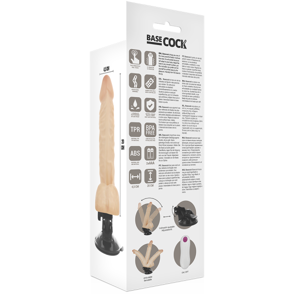 VIBRADOR REALÍSTICO ARTICULÁVEL (COM COMANDO) | 20 CM