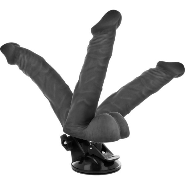 VIBRADOR REALÍSTICO ARTICULÁVEL PRETO (COM COMANDO) | 20 CM