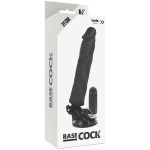 VIBRADOR REALÍSTICO BASECOCK PRETO (COM COMANDO) | 21 CM - Image 4