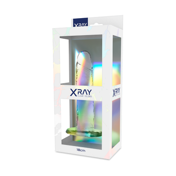 DILDO REALÍSTICO X RAY (TRANSPARENTE) | 18 CM