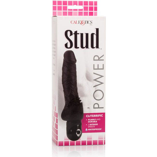 VIBRADOR REALÍSTICO POWER STUD CLITERRIFIC (PRETO)