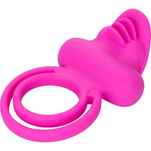 ANEL PARA O PÉNIS DUAL CLIT FLICKER (ROSA) - Image 5