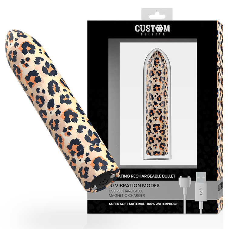 BALA VIBRATÓRIA CUSTOM BULLETS (LEOPARD)