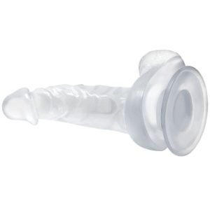 BAILE - DILDO REALÍSTICO CON VENTOSA Y TESTÍCULOS 16.7 CM TRANSPARENTE - Image 2