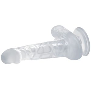 BAILE - DILDO REALÍSTICO CON VENTOSA Y TESTÍCULOS 16.7 CM TRANSPARENTE - Image 3