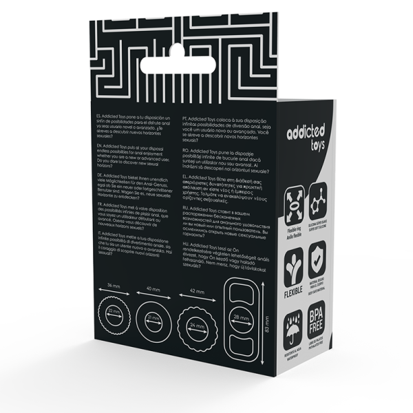 SET DE 4 ANÉIS PARA O PÉNIS #1 (PRETO)