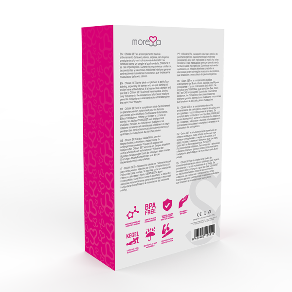 KIT DE 3 BOLAS VAGINAIS OSIAN (ROSA) | 51/101/85 GR