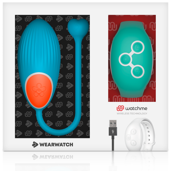 OVO VIBRATÓRIO WEARWATCH COM CONTROLO REMOTO (AZUL / AQUAMARINE)
