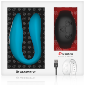 VIBRADOR PARA CASAL WEARWATCH COM CONTROLO REMOTO (AZUL / AZEVICHE) - Image 7