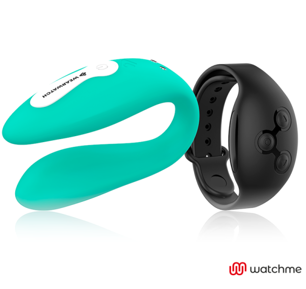 VIBRADOR PARA CASAL WEARWATCH COM CONTROLO REMOTO (AQUAMARINE / AZEVICHE)