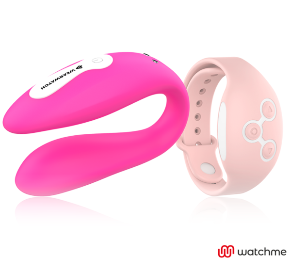 VIBRADOR PARA CASAL WEARWATCH COM CONTROLO REMOTO (FÚCSIA / ROSA)