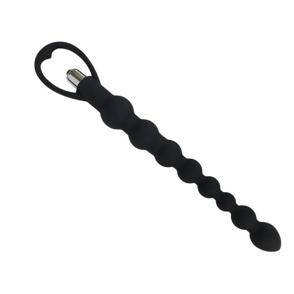 TIRA DE PÉROLAS ANAIS COM VIBRAÇÃO MARAMBA PRETO INTIMEN