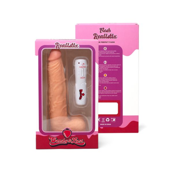 VIBRADOR REALISTICO COM TESTICULOS E COMANDO VIBE REALISTIX MOD.5 23,5CM CANDY LUST 3 VIBRADOR REALISTICO COM TESTICULOS E COMANDO VIBE REALISTIX MOD.5 23,5CM CANDY LUST