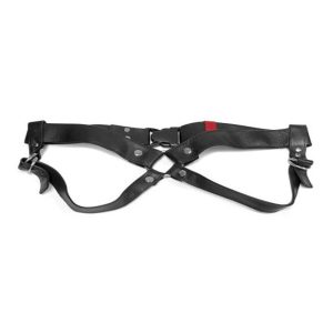 ARNÊS LULÚ LAFEM ARTESANAL 4 CM LEATHER PRETO 'L' - Image 2