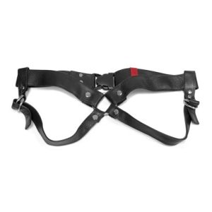 ARNÊS LULÚ LAFEM ARTESANAL 4 CM LEATHER PRETO 'L' - Image 1