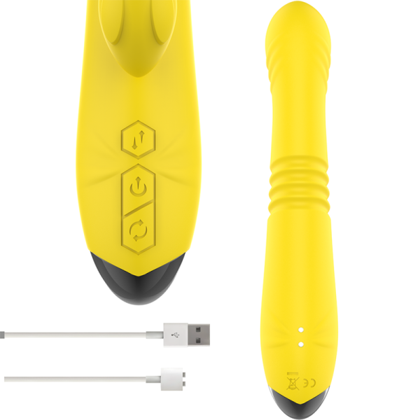 VIBRADOR RABBIT TOKY UP AND DOWN (AMARELO)