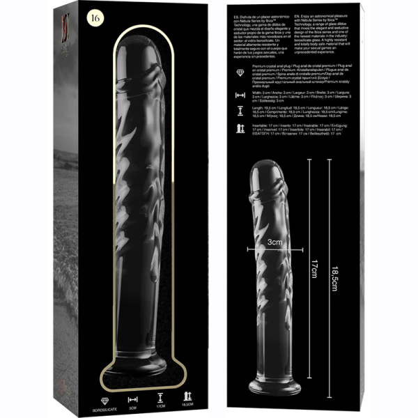PLUG ANAL CRISTAL NEBULA #16 (TRANSPARENTE) | 18,5CM