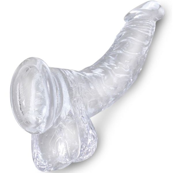 DILDO REALÍSTICO CLEAR CURVADO (TRANSPARENTE) | 16.5 CM