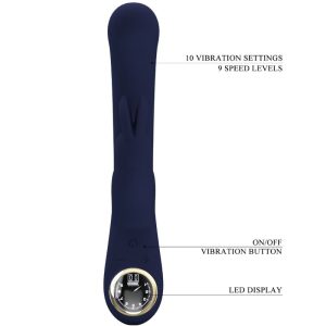 VIBRADOR RABBIT LAMAR COM MINI ECRÃ (AZUL) - Image 8
