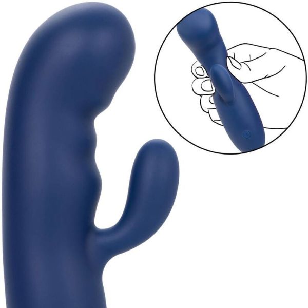 VIBRADOR RABBIT CASHMERE SILK DUO (AZUL)